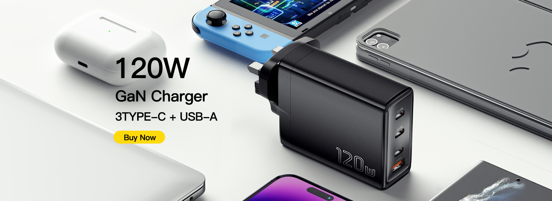 Essager 2023 Best New Product Phone Accessories Quick Charging 3C1A Portable Travel 120w Charger