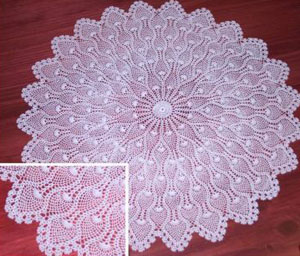 christmas tablecloths cotton and linen, Tablemat, Corcheted Lace Table linen, Tablecloth