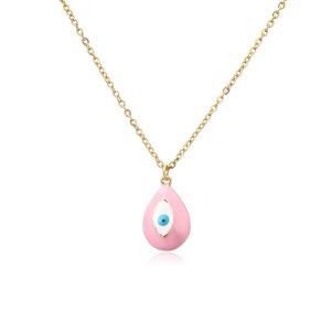 China Turkish 14k Gold Necklace Jewelry Evil Eye Bead Pendant Necklace wholesale