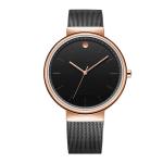 Silvery 40mm Fashionable Men'S Quartz Watch Round Smooth Surface