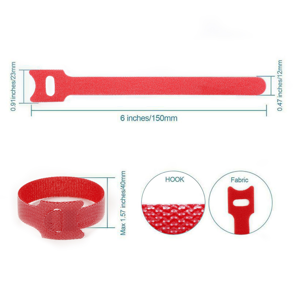 1.2cm*15cm Nylon Reusable Cable Ties Releasable Eco Friendly