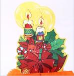 Foreign trade decoration handmade Christmas candle paper sculpture, creative