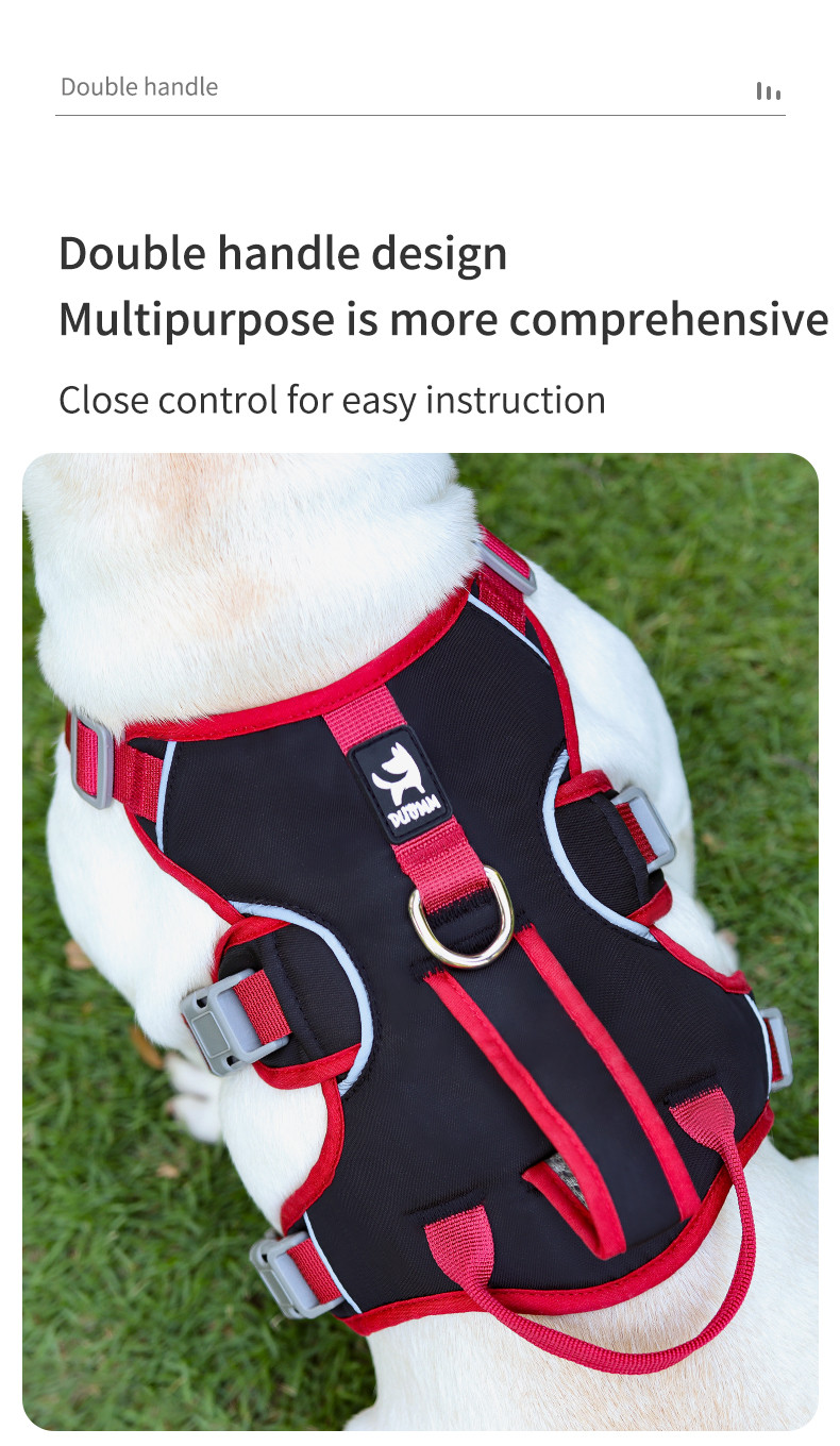 Dog harness for small and medium sized dogs, anti-breakaway dog ​​leash, reflective anti-escape leash