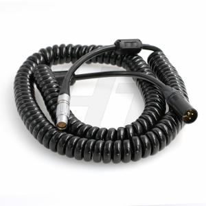 China 24V Teradek ARRI Camera Cable , 8 Pin Female to XLR 3-pin Male Coiled Power Cable wholesale