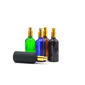 China Cosmetic Packaging 30ml Blue Empty Glass Essential Oil Bottle wholesale