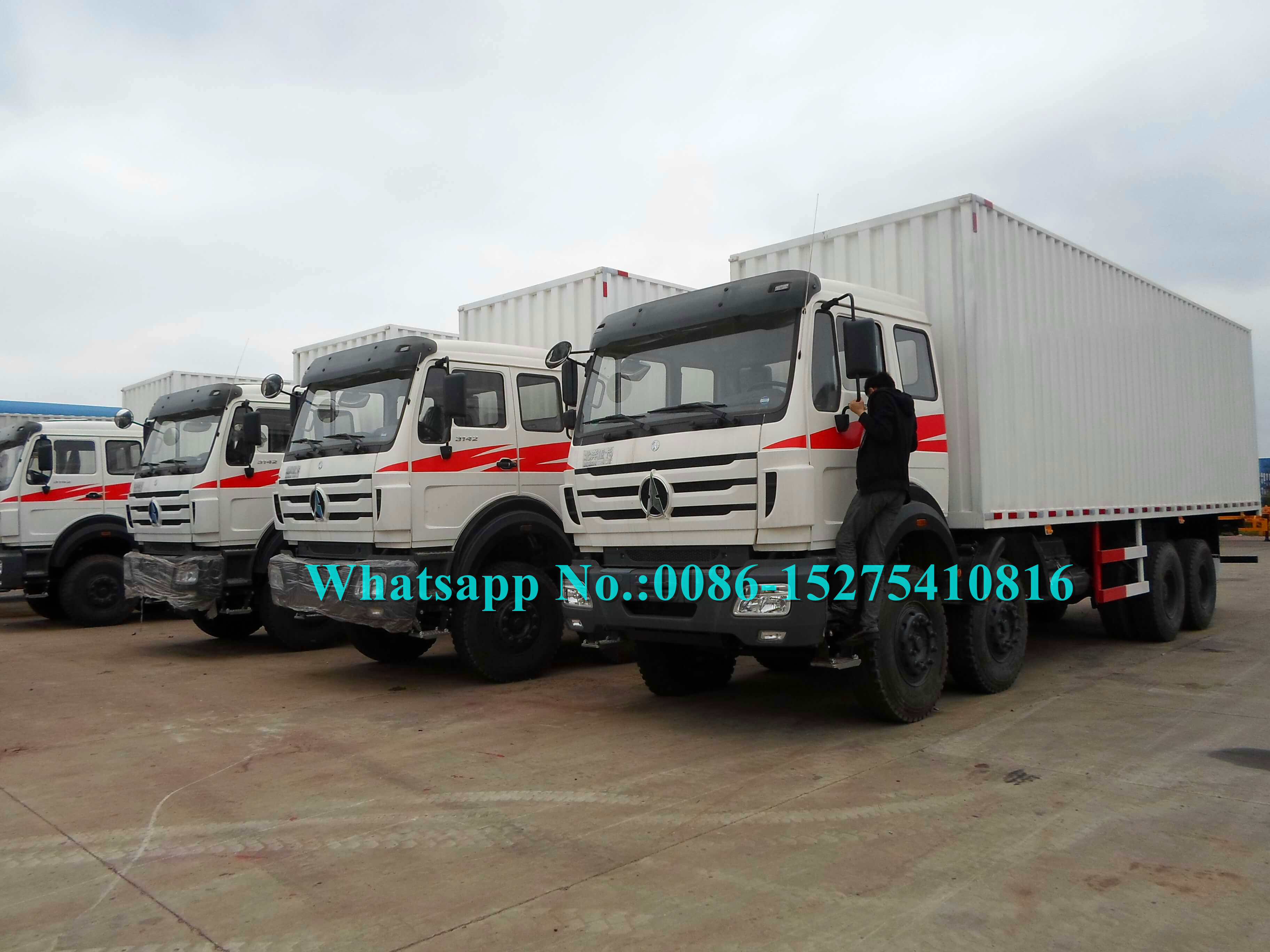 North Benz brand new 8x4 4134B 50Ton 340hp 12 wheeler Heavy Off Road Container Cargo Truck for Africa