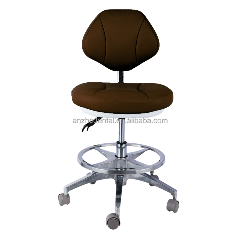 360 Degree Rotating Dental Assistant Chair Comfortable Seat Dentist Stool With Backrest