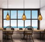 Mercury glass pendant light fixtures for Kitchen Dining room Bar Shop Lighting