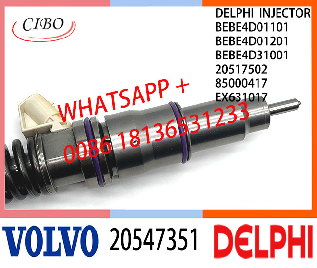 Diesel Injector 20547351 BEBE4D01101 BEBE4D01201 BEBE4D31001 20517502 85000417 EX631017 E3.0 for VOL D12 3155 465 BHP