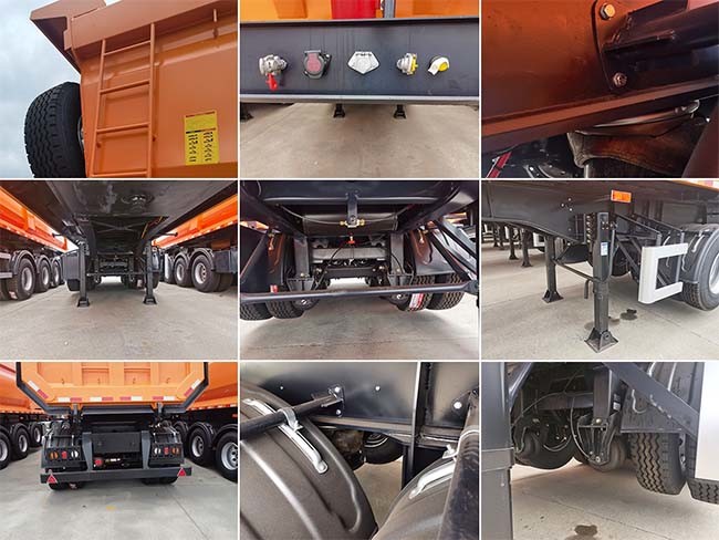 Heavy Load Tipper Truck Trailer 4 Axles Carbon Steel U Type