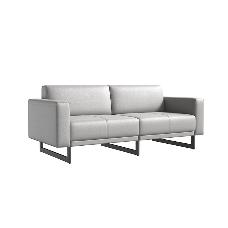 Blue Hotel Office Reception Leather Modular Sectional Office Sofa
