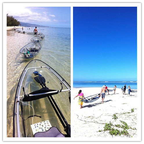 For tourism and vacation clear bottom of kayak Clear Bottom Paddle Board Outriggers Canoe Kayak