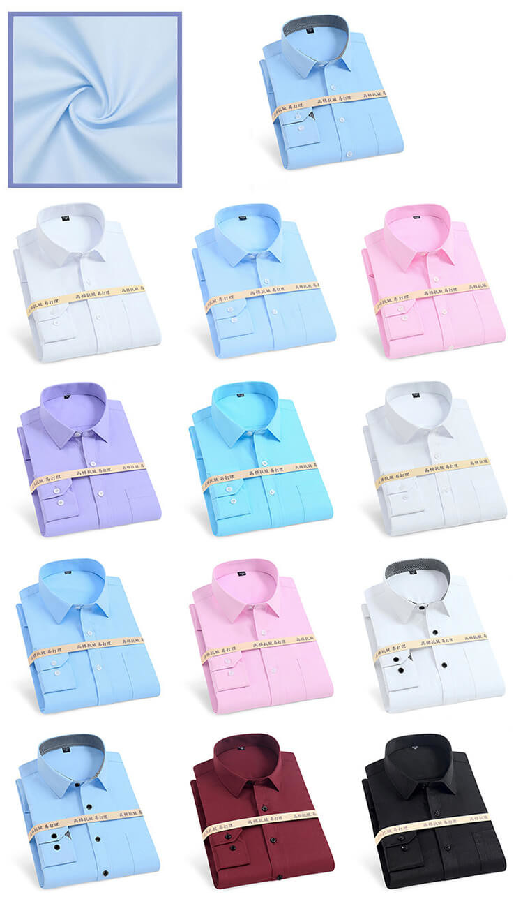 65% Polyester Custom Business Shirts Custom Enterprise Shirts Full Sleeve Length For Man