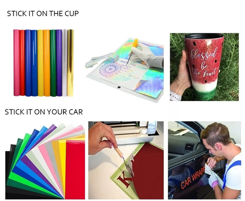 UV Resistant PET Metallic Color Cutting Vinyl Film 0.06mm For Advertising
