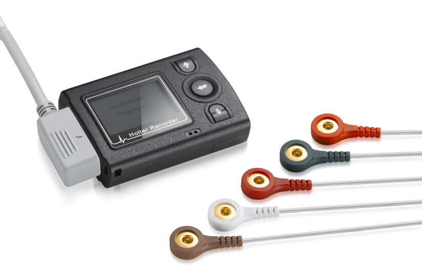 Portable ECG Machine Mini grabadora digital holter de ECG de 3 canales de 3 días con Detección de marcapasos
