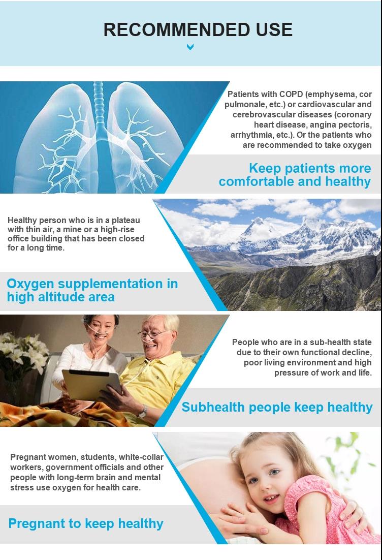 Factory direct supply 93% Concentration 540w Portable Oxygen Concentrator 1L-5L