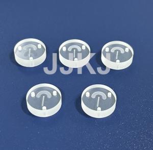 China Scratch Resistant Synthetic Sapphire Window Optic Sapphire Button With Grooves wholesale