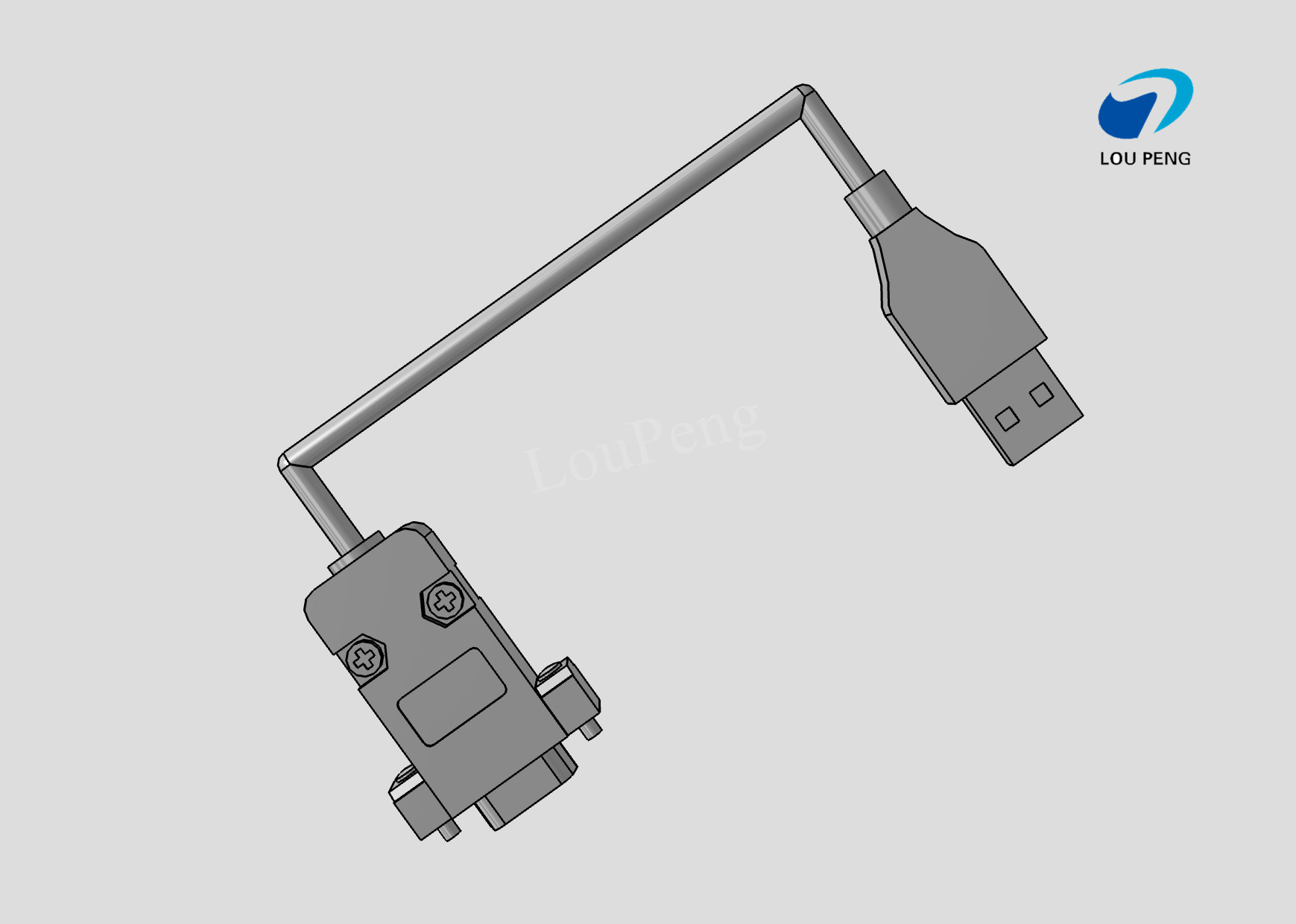 USB Cable Assemblies, 3.0 USB 9-Position Plug, AM to D-SUB 9PIN Female, Double-Ended, Standard, 28AWG Wire Size, Black