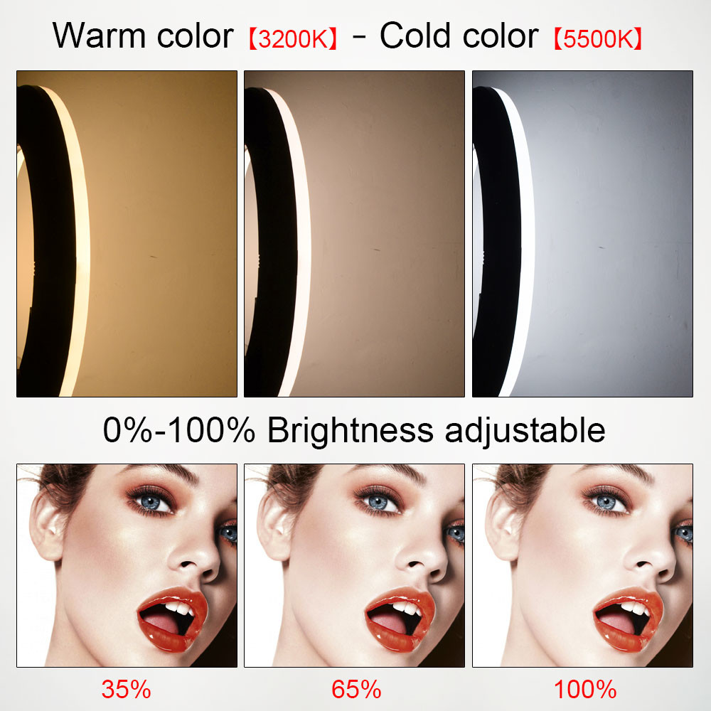 Fs-480 48w 18inch LED Ring Photographic Light for Makeup Beauty led Phone Holder Selfie Camera Led Ring Light