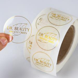 China Clear Vinyl Sticker Paper Transparent Plastic For Costmetic wholesale