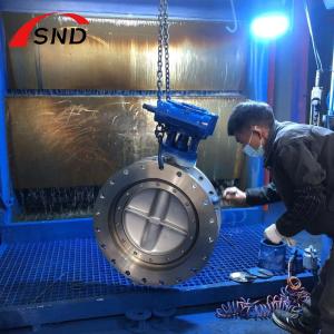 China Stainless Steel CF8 Turbine Large Diameter Butterfly Valves wholesale