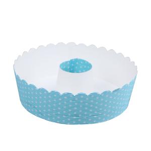 China Baking Tools Round Blue Dots Greaseproof Cupcake Baking Tray wholesale