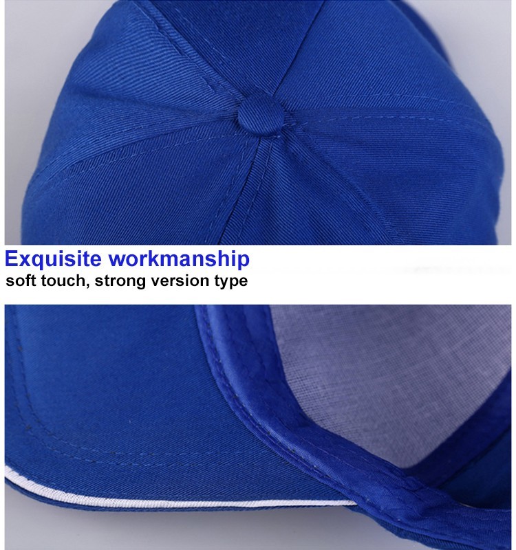 Cotton Polyester 58cm Advertising Baseball Caps Embroidery Logo