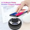 TWS portable bluetooth speaker mobil phone wireless charging support LED colorful with radio for sale