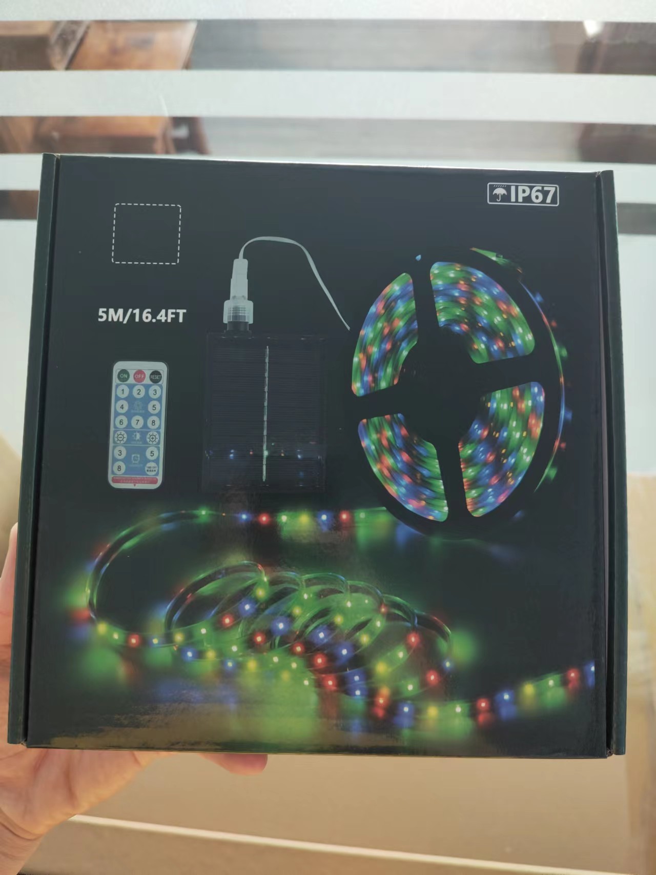 Multi Scene Practical Solar LED Strip Lights , Indoor Waterproof RGB LED Strip