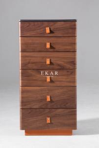 China Modern Walnut Wooden Chest 6 Drawer Cabinet wholesale