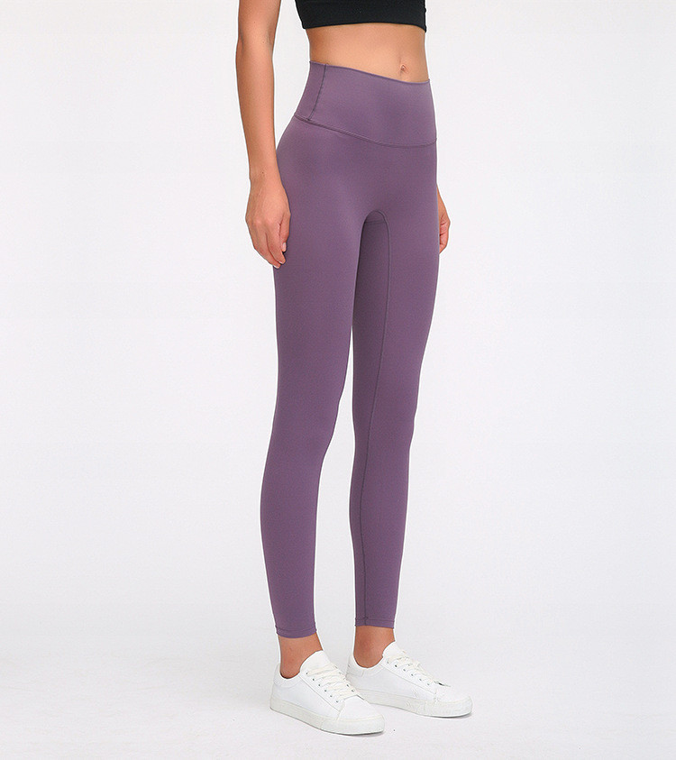 No Front Seam Yoga Pants Capri Customized Logo Tummy Control Butt Lifting Leggings