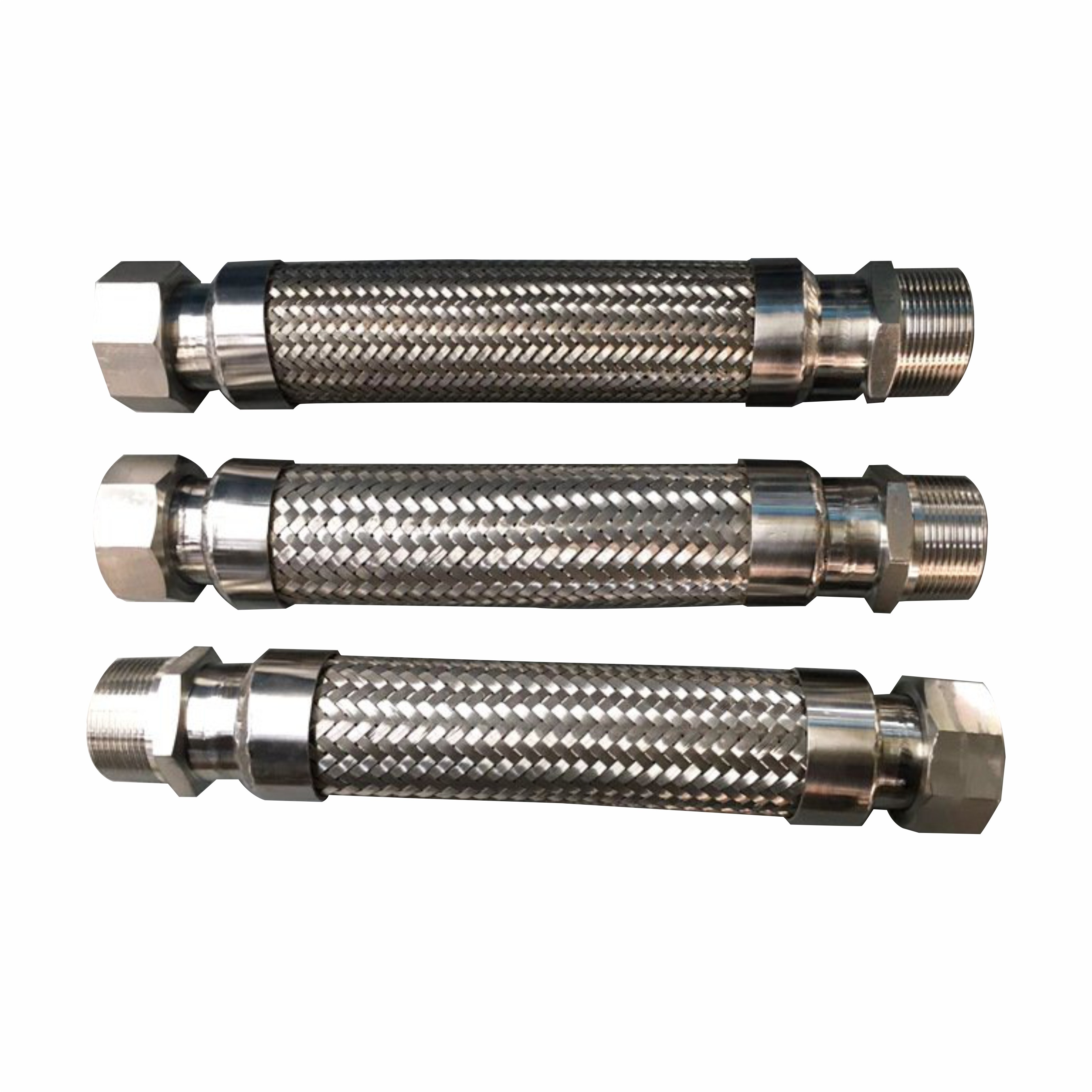 Ss304 Wire Mesh Stainless Steel Flexible Bellow PTFE Lined Metal Flange Braided Hose