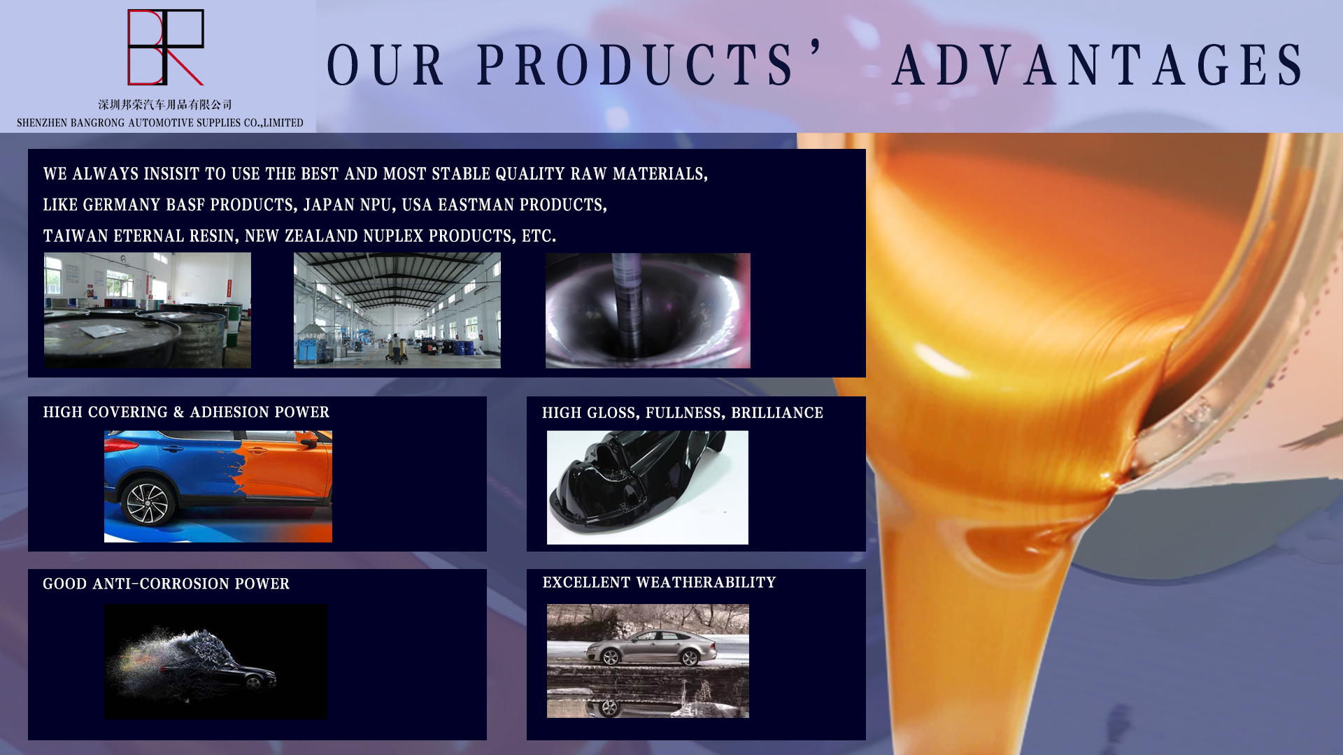 Good Adhesion Power 1K Basecoat 1K Metallic Automotive Paint