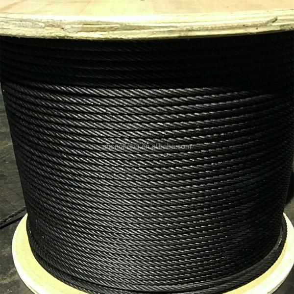 7x7 Wire Rope 1/16" Black Powder Coated Steel Cable Galvanized Aircraft Cable for Stage and Movies ASTM Standard