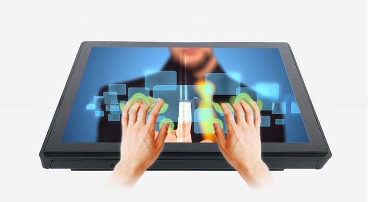 55" 58" inch UHD 4K floor standing LCD touchscreen computer self-service interactive terminal