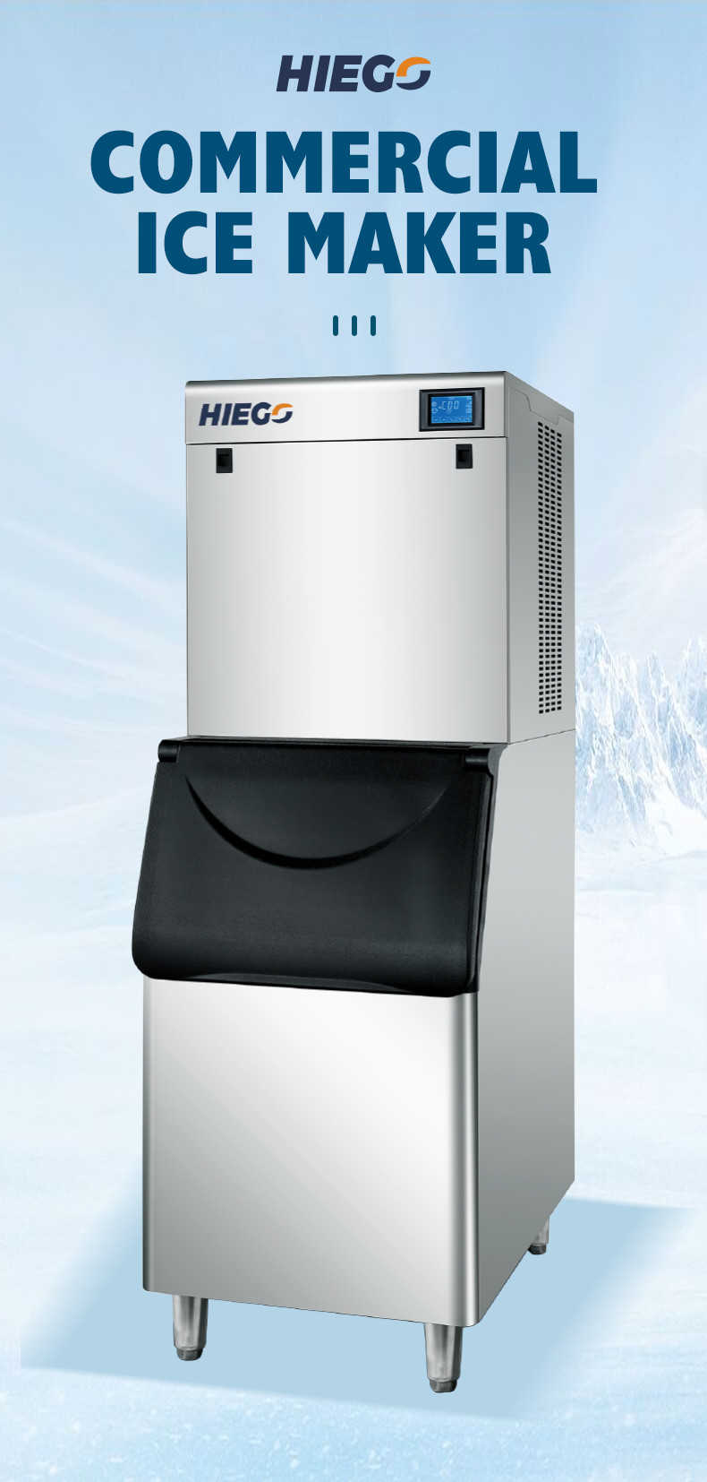 Large Capacity 400kg Commercial Ice Machine Cube Maker Industrial Ice Making Machine