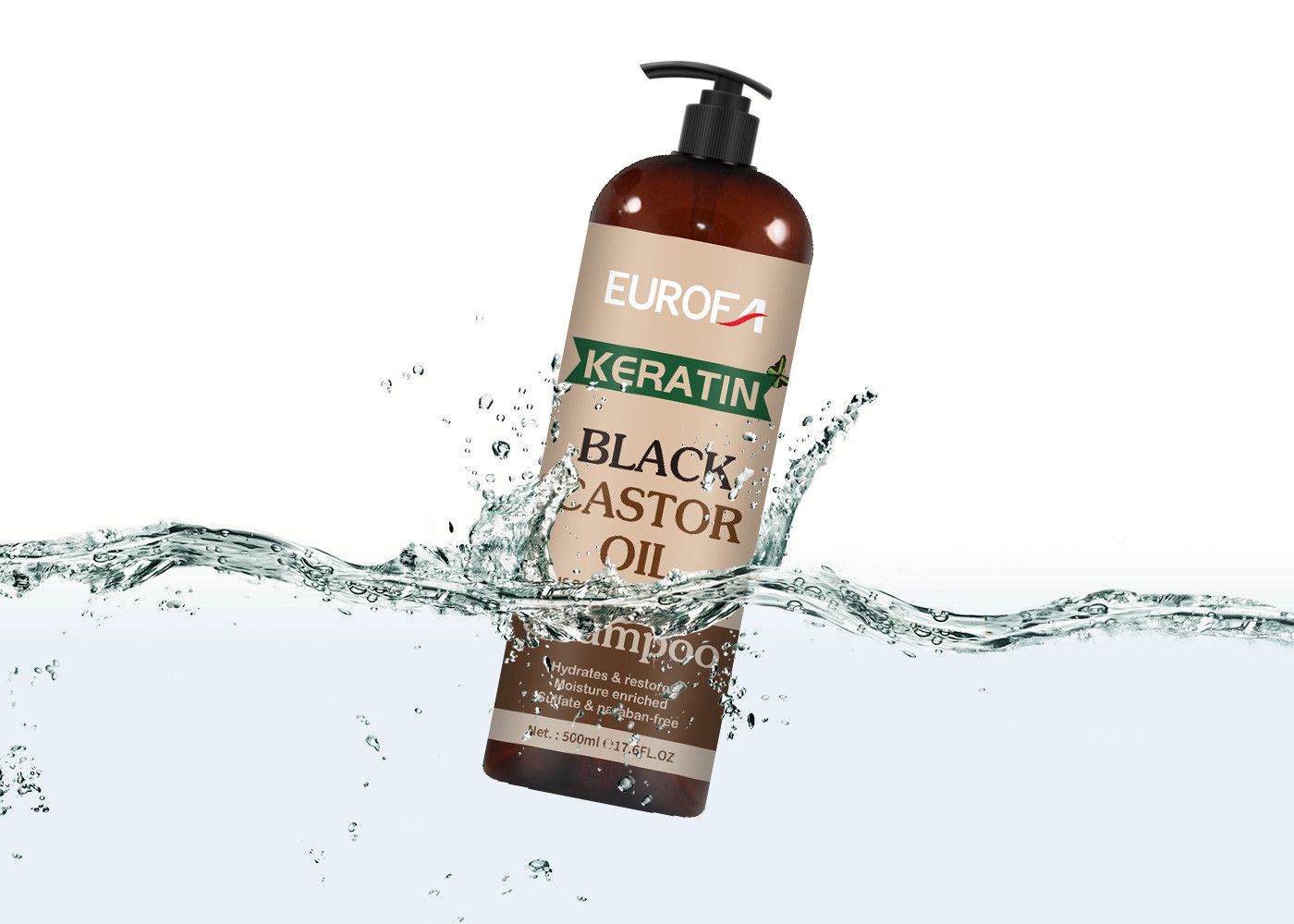 Hair Nourishing Shampoo With Black Castor Oil Use For All Type Hair Damage Wavy Hair