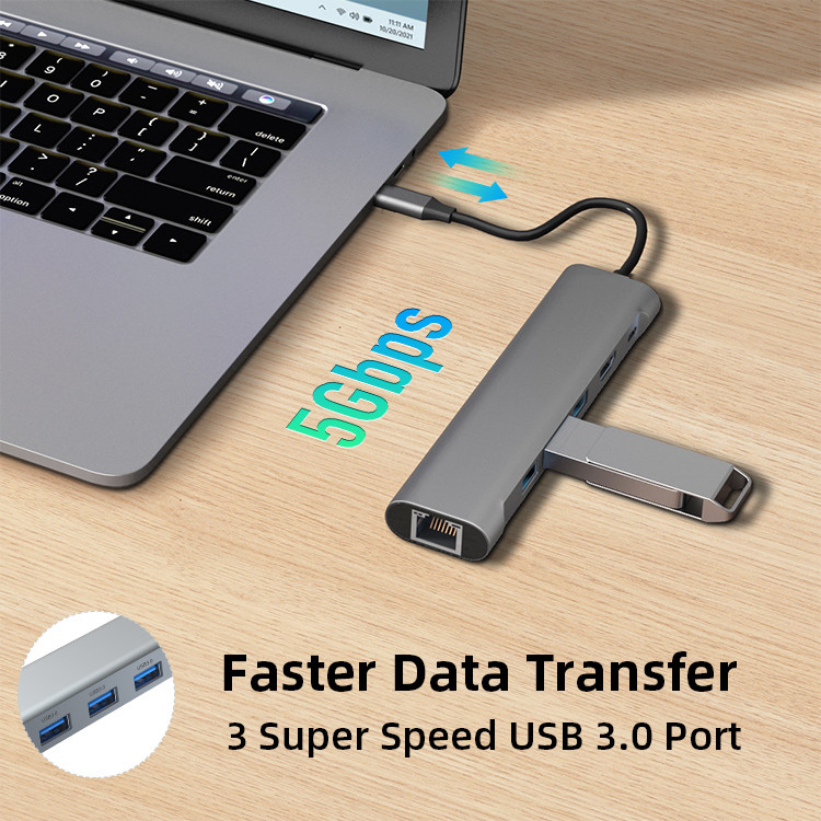 Portable Data 3.0 Mini USB Hub Extension For Laptop IMac Pro MacBook Air Notebook