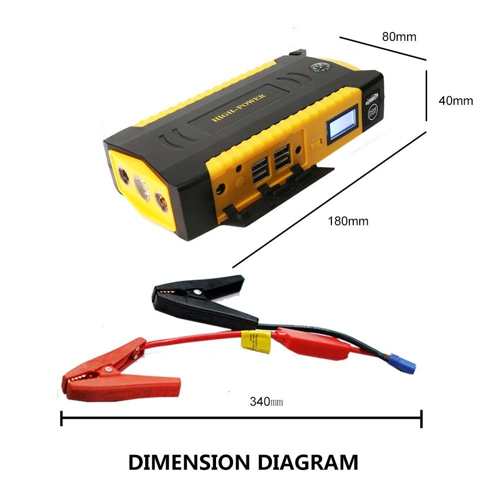 4USB 2A Output 12v Car Battery Booster High Capacity 69800mah