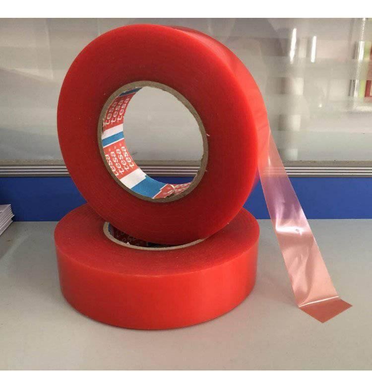 TESA 4965 Double Sided Adhesive Tape Red Film Heat-resistant PET Substrate 0.2MM Thick
