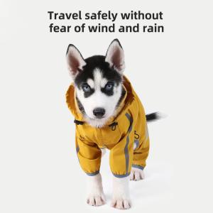 Pet Rain Coat Travel Waterproof Reflective S-XXL