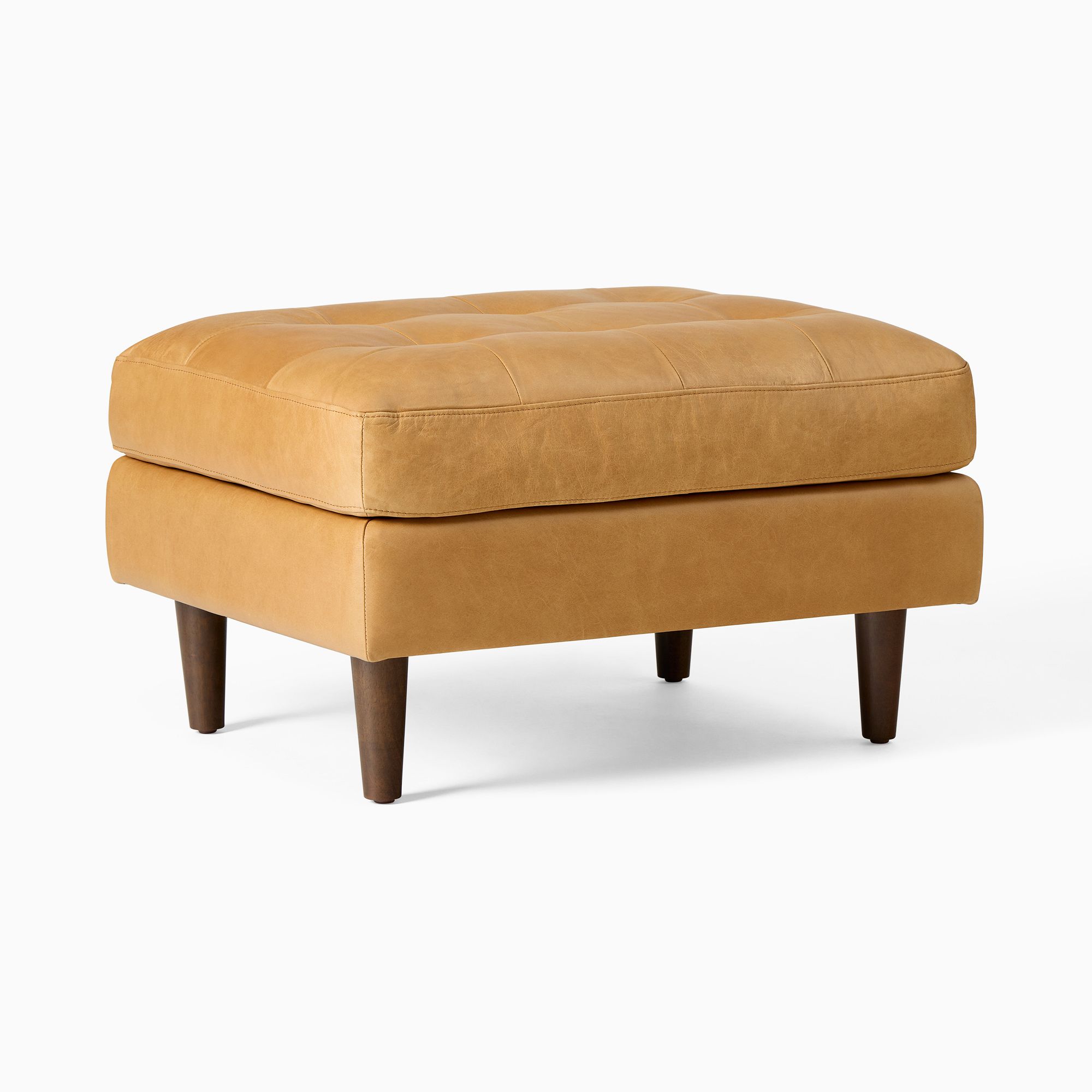Modern Velvet Arm Leather Chaise Lounge Chair With Ottoman Stool