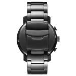 Trend design Gun black chronograph quartz watch with stainless steel