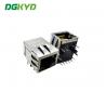 Buy cheap 1x1 Cat5e RJ45 Single Port Connector With EMI Finger Yellow Green LED RJ45 from wholesalers
