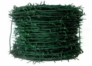 China Green Pvc Coated Double Strand Twisted Barbed Wire Farm Use wholesale