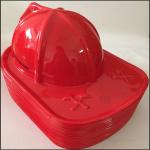 Child Size Red Plastic Fire Chief Hat Halloween Party Plasticfireman Helmet Hat