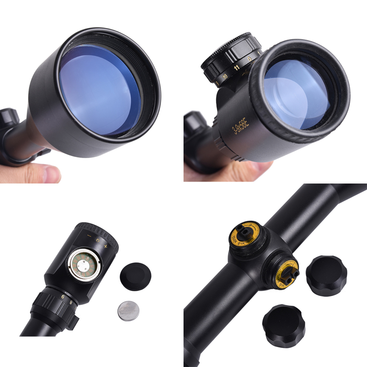 3-9x56 1'' R12 Red Illumination Sight for Hunting Length 315mm Aluminium Alloy Body