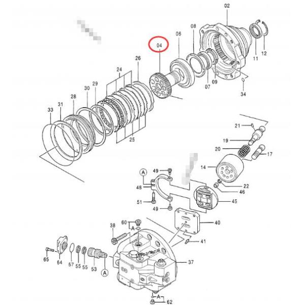 Hitachi EX270-5 EX300-3 ZX270 ZX280 EX310-3 HMGC48 Travel Motor Drive Shaft Excavator Final Drive Parts