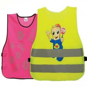 China XS-L Kids High Visibility Vest Elastic Bands On Two Sides EN1150 Compliant wholesale