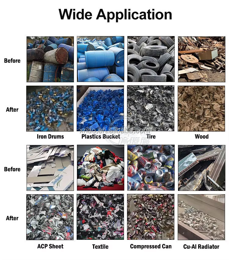 Car Wheel Aluminum Shredder 22000Kg/Hour Car Body Shredder Machine Metal